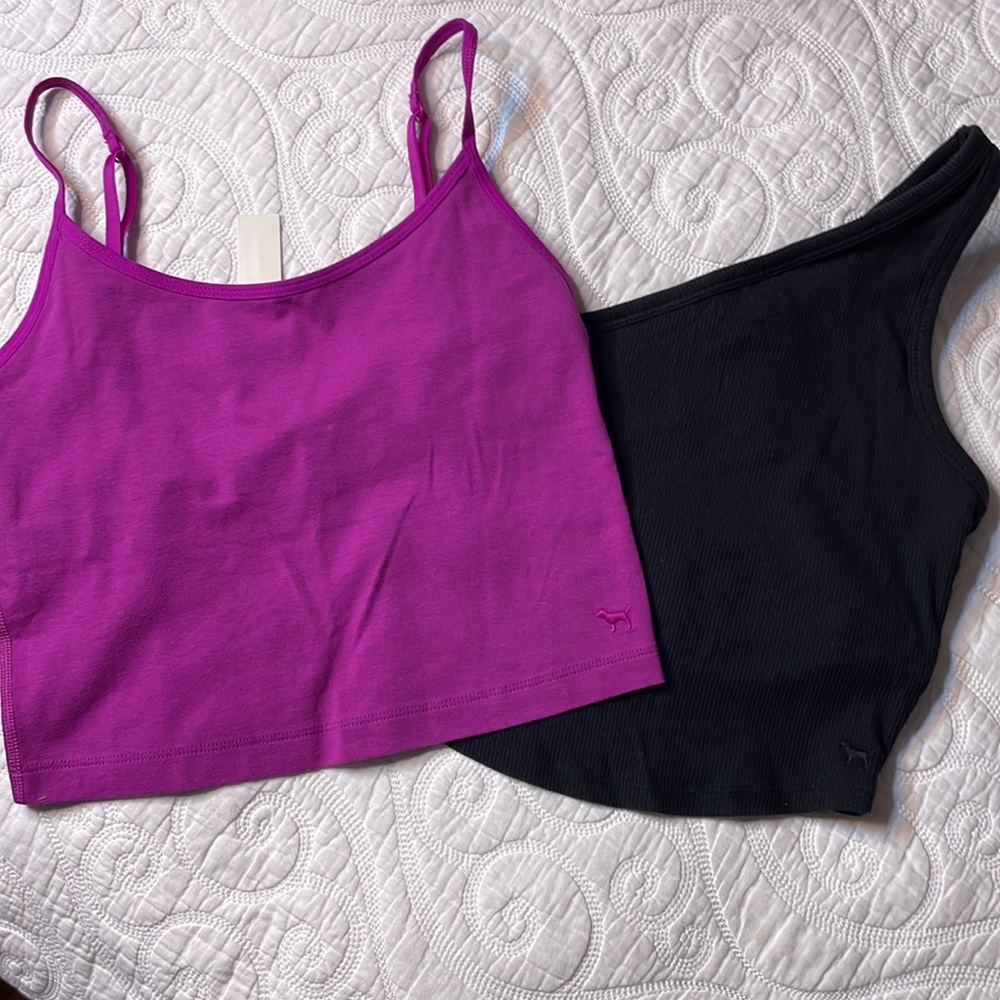 Two Victoria’s Secret PINK Crop Tops XS NWT